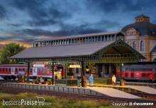Vollmer H0 43545 - Bahnsteighalle mit LED-Bel