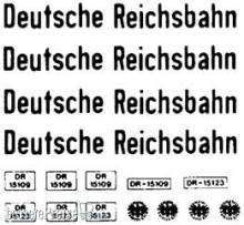 Weinert 4372 - Deutsche ReichsbahnBeschriftungssatz