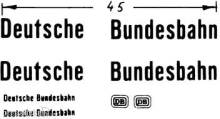 Weinert 4416 - Deutschen BundesbahnBeschriftungssatz