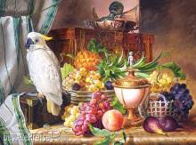 Castorland C-300143-2 - Still Life With Fruit and a Cockatoo, Josef Schuster Puzzle 3000 Teile