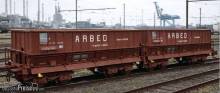 B-Models 45.253 - B-Models 45.252 - 2-teiliges Set Erzwagen der CFL ´ARBED A´ - beladen mit echtem Erz! - Ep.IV/V (Set B) - - wie Set A, aber mit anderen Wagennummern