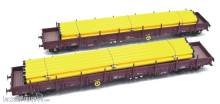 B-Models 45.441 - 2-teiliges Set der CFL Rungenwagen mit Rören beladen - Ep.IV-V - (Set B) - wie Set A, aber mit anderen Wagennummern