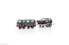 Schuco 451870028 - 1:87 VW T2 Bus m.Anh. VW Golf