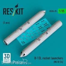 ResKit Models RS35-0025 - B-13L rocket launchers (2 pcs) (Mi-8/24) (3D printed)