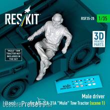 ResKit Models RSF35-0020 - Male driver for A/S-32A-31A Mule Tow Tractor (scene 1) (1 pcs) (3D Printed)