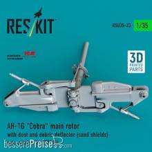 ResKit Models RSU35-0033 - AH-1G Cobra main rotor with dust and debris deflector (sand shields) late version for ICM kit (3D Printed)