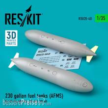 ResKit Models RSU35-0040 - 230 gallon fuel tanks (AFMS) for AH-64, MH-60L, UH-60A, HH-60 (2 pcs) (3D Printed)