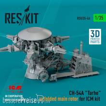 ResKit Models RSU35-0046 - CH-54A Tarhe unfolded main rotor for ICM kit (3D Printed)