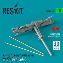 ResKit Models RSU35-0050 - AH-1G Cobra main rotor for ICM kit (3D Printed)