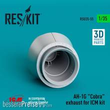 ResKit Models RSU35-0055 - AH-1G Cobra exhaust for ICM kit (3D Printed)