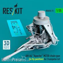 ResKit Models RSU35-0072 - AH-64 Apache M230 chain gun (in fly position) for Trumpeter kit (3D Printed)
