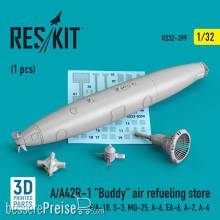 ResKit Models RS32-0399 - A/A42R-1 Buddy air refueling store (1 pcs) (F/A-18, S-3, MQ-25, A-6, EA-6, A-7, A-4) (3D Printed)