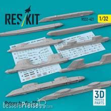 ResKit Models RS32-0421 - Pylons for Su-27 (3D Printed)