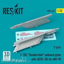 ResKit Models RS32-0427 - F-105 Thunderchief outboard pylon with (AERO-3B) for AIM-9B (3D Printed)
