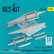 ResKit Models RS32-0447 - NAVY inboard pylons for F-4 Phantom II (2 pcs) (F-4B, F-4J, F-4N, F-4S, RF-4B) (3D Printed)