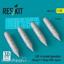 ResKit Models RS32-0531 - LRF-4 rocket launchers (4 pcs) (Mirage F.1, Mirage 2000, Jaguar) (3D Printed)