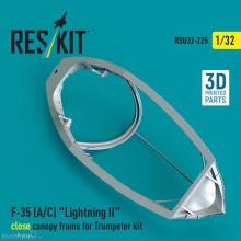 ResKit Models RSU32-0225 - F-35 (A/C) Lightning II close canopy frame for Trumpeter kit (3D Printed)