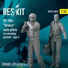 ResKit Models RSF32-0043 - OV-10D+ Bronco male pilots (in a standing position - type 2) (2 pcs) (3D Printed)