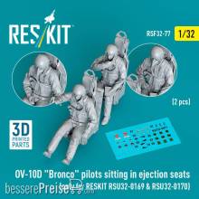 ResKit Models RSF32-0077 - OV-10D Bronco pilots sitting in ejection seats (2 pcs) (only for RESKIT RSU32-0169 & RSU32-0170) (3D Printed)