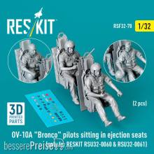 ResKit Models RSF32-0078 - OV-10A Bronco pilots sitting in ejection seats (2 pcs) (only for RESKIT RSU32-0060 & RSU32-0061) (3D Printed)