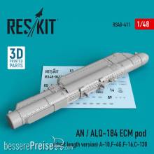 ResKit Models RS48-0411 - AN / ALQ-184 ECM pod (short length version) (A-10,F-4G,F-16,C-130) (3D Printed)