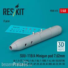 ResKit Models RS48-0415 - SUU-11B/A Minigun pod 7,62mm (1 pcs) (A-1, A-37, B-26K, F-84, F-86, F-100D, F-4J, AH-1G/J/S/T/W, CL-41G, O-2, OP-2E, AP-2H, AT-28, AT-38B, AU-23, OV-10) (3D Printed)
