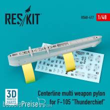 ResKit Models RS48-0417 - Centerline multi weapon pylon for F-105 Thunderchief (3D Printed)