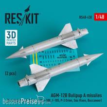 ResKit Models RS48-0430 - AGM-12B Bullpup A missiles (2 pcs) (A-4, A-5, A-6, A-7, F-4, F-8, F-100, F-105, P-3 Orion, Sea Vixen, Buccaneer) (3D Printed)