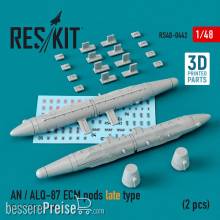 ResKit Models RS48-0442 - AN / ALQ-87 ECM pods late type (2 pcs) (F-4, F-111, AC-130) (3D Printed)