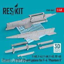 ResKit Models RS48-0447 - NAVY inboard pylons for F-4 Phantom II (2 pcs) (F-4B, F-4J, F-4N, F-4S, RF-4B) (3D Printed)