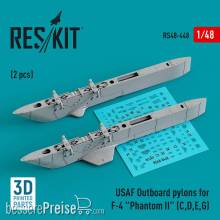 ResKit Models RS48-0448 - USAF Outboard pylons for F-4 Phantom II (C,D,E,G) (2 pcs) (3D Printed)