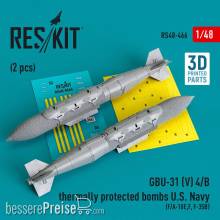 ResKit Models RS48-0466 - GBU-31 (V) 4/B thermally protected bombs U.S. Navy (2 pcs) (F/A-18E,F, F-35B) (3D Printed)