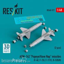 ResKit Models RS48-0517 - AGM-142 Popeye/Have Nap missiles (2 pcs) (F-4E, F-15I, F-111C, B-52G/H) (3D Printed)