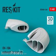 ResKit Models RSU48-0266 - OV-10A exhaust for Icm kit (3D Printed)