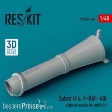 ResKit Models RSU48-0268 - Sabre (F.4, F-86F-40) exhaust nozzle for Airfix kit (3D Printed)