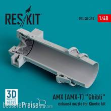 ResKit Models RSU48-0383 - AMX (AMX-T) Ghibli exhaust nozzle for Kinetic kit (3D Printed)