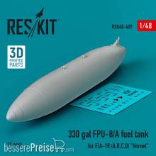 ResKit Models RSU48-0409 - 330 gallon FPU-8/A fuel tank for F/A-18 (A,B,C,D) Hornet (1 pcs) (3D Printed)