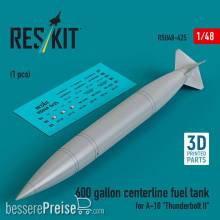 ResKit Models RSU48-0425 - 600 gallon centerline fuel tank for A-10 Thunderbolt II (1 pcs) (3D Printed)