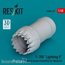ResKit Models RSU48-0437 - ?F-35B Lightning II exhaust nozzle (Parked/Fly) for Tamiya kit (3D printed)