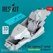 ResKit Models RSU48-0498 - F-35A Lightning II cockpit (Detailed edition) for Tamiya kit (3D Printed)