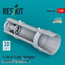 ResKit Models RSU48-0507 - F-104 (S, G-late) Starfighter exhaust nozzle for Kinetic kit (3D Printed)