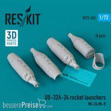 ResKit Models RS72-0453 - UB-32A-24 rocket launchers (4 pcs) (Mi-24, Mi-8) (3D Printed)