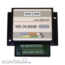 Tams Elektronik 46-12357-01 - Weichendecoder WD-34.BiDiB - Fertig-Gerät (im Gehäuse)