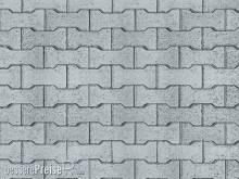 Vollmer 46054 - H0 Straßenplatte Zement-Knochensteine aus Karton, 25 x 12,5 cm