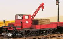 Weinert 46055 - Klv 51 Epoche III rot mit fünfpoligem coreless-Motor und Messingfeinguss-Kran (DC FM)