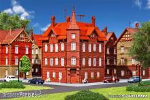 Vollmer 47636 - Eisenbahner Wohnhaus, Eckhaus