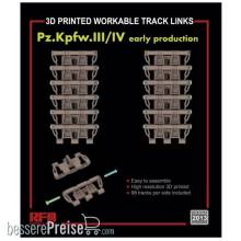 Rye Field Model 2013 - Workable track links for Pz. Kpfw. III /IV early production (3D printed )