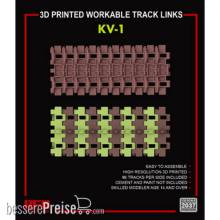 Rye Field Model 2037 - 3D printed Workable track links for KV-1