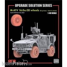 Rye Field Model 2060 - M-ATV 16.0xr20 Wheels 3D Printed (4 Wheels) for RFM 4801