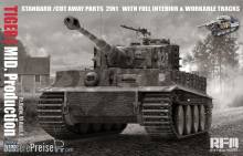 Rye Field Model 5100 - Tiger I Mid Production 2 in 1 w/Cutaway Parts & Full Interior